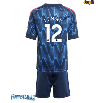 Arsenal Jurrien Timber #12 Echipament de Fotbal Replică 2025-26 Copii Deplasare (+ Șorturi)